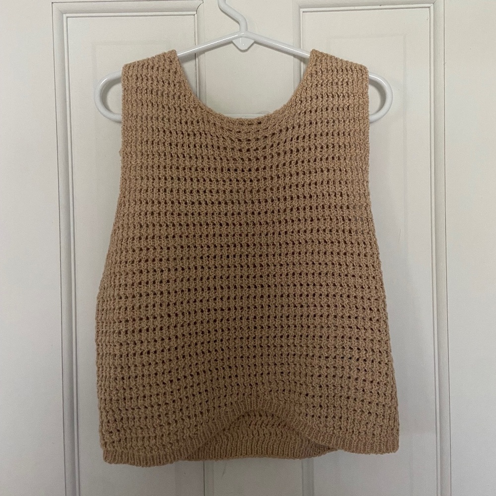 Crochet Tan Tank